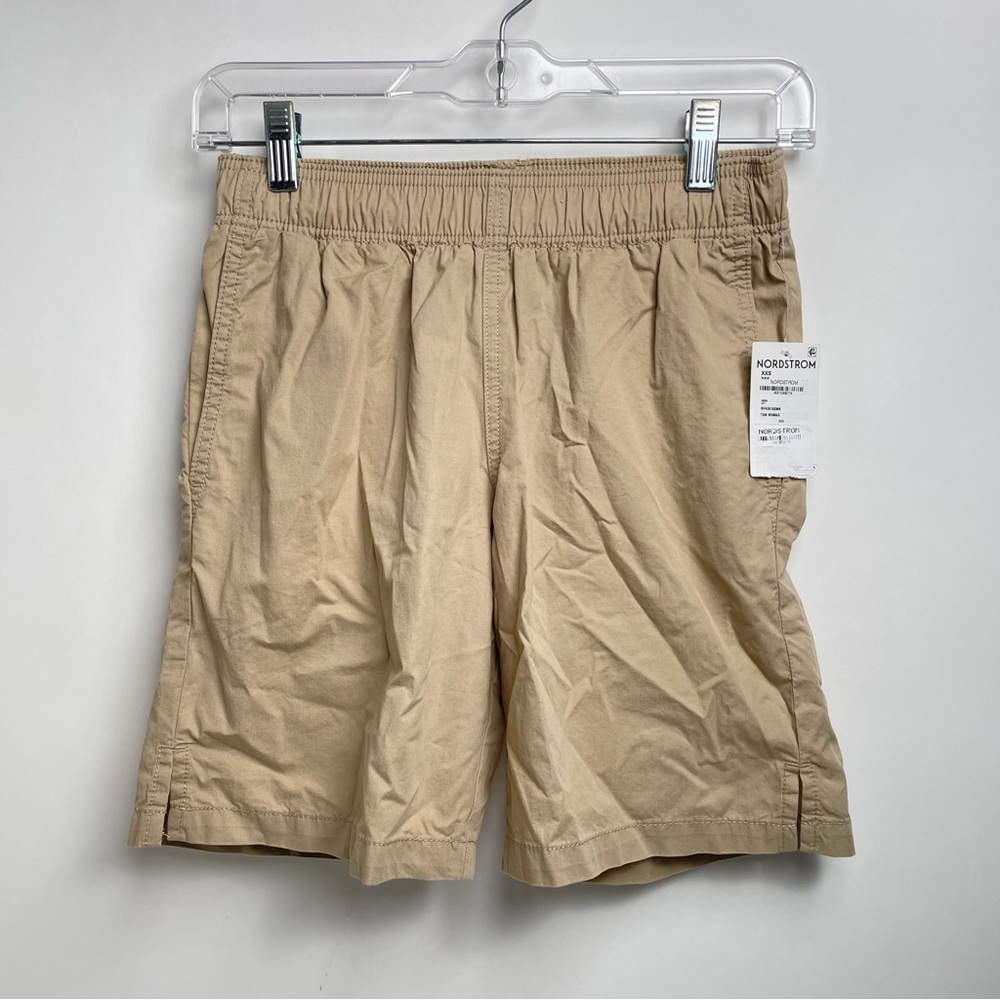 Nordstrom BP Boys Sz XXS NWT Pull On Drawstring Tan Chino‎ Shorts